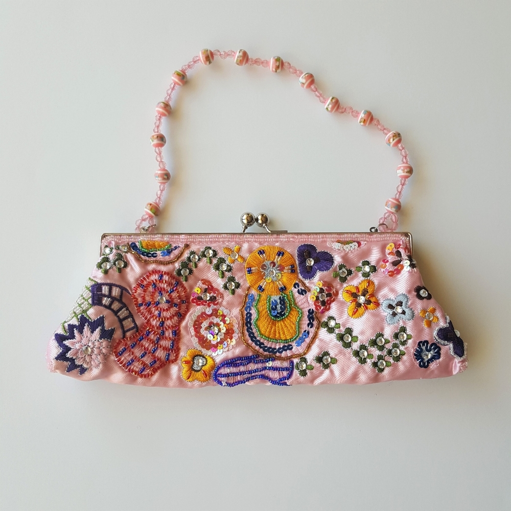Fashion Express Beaded & Embroidered Purse Handbag